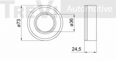 TREVI AUTOMOTIVE wb2173 -  Комплект подшипника ступицы колеса